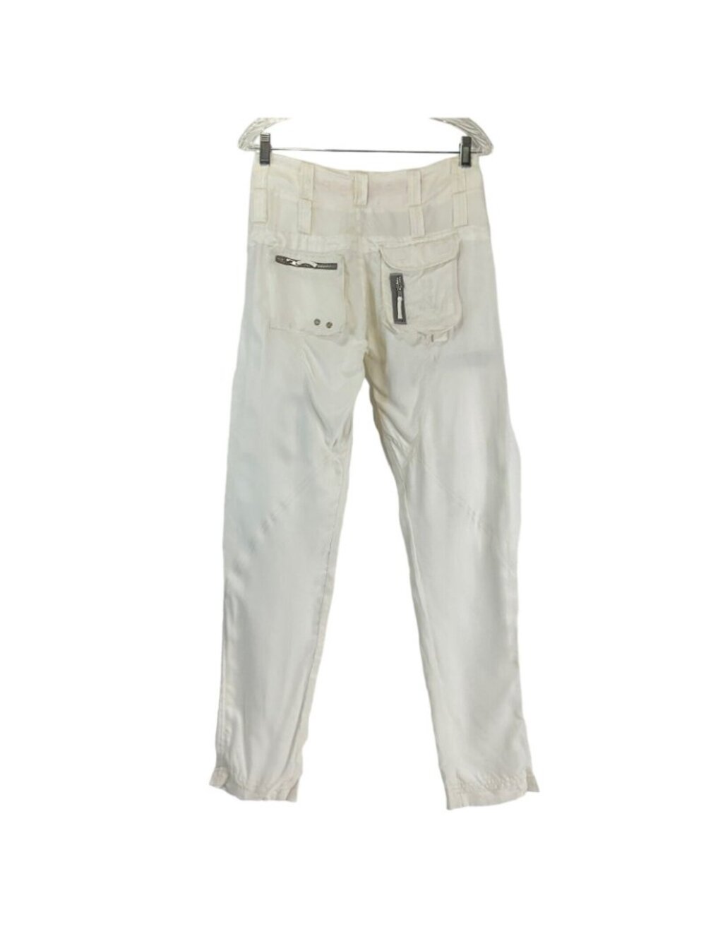 Pete & Greta Johnny Was Pants Women’s Sz 6 Marika Cargo Ivory Cupra $218 Nwot - Picture 5 of 13